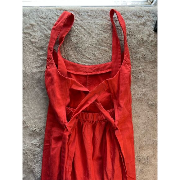 Free People Women's Orange Sleeveless Jumpsuit Size L Standard  Casual, … - Picture 4 of 10